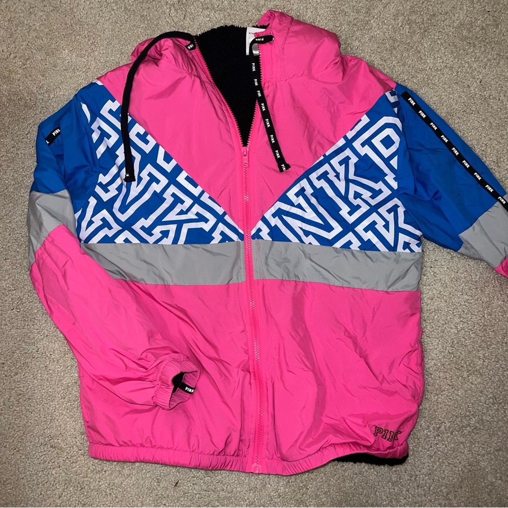 VS Pink Sherpa Windbreaker